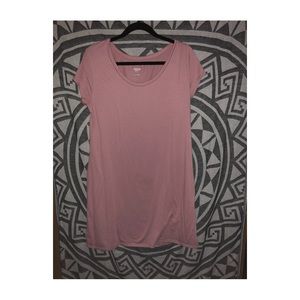 Pastel pink T-shirt dress